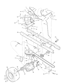 Motion Drive Diagram and Parts List for 312006X190B-7800290 2007 Briggs and Stratton Lawn Tractor